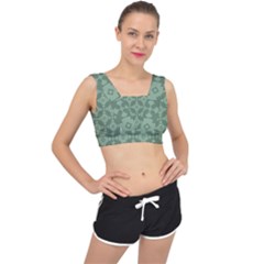 Sophisticated Pattern V-back Sports Bra