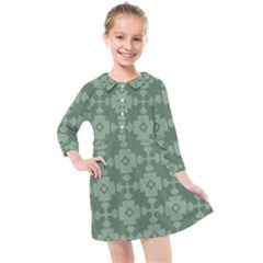 Sophisticated Pattern Kids  Quarter Sleeve Shirt Dress by GardenOfOphir