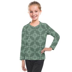 Sophisticated Pattern Kids  Long Mesh Tee