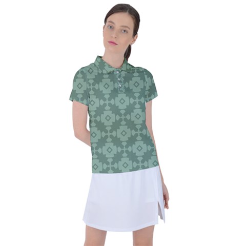 Sophisticated Pattern Women s Polo Tee by GardenOfOphir