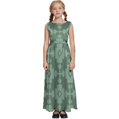 Sophisticated Pattern Kids  Satin Sleeveless Maxi Dress by GardenOfOphir