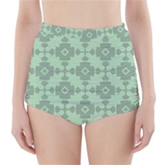 Pattern High-waisted Bikini Bottoms by GardenOfOphir