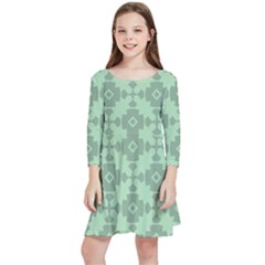 Pattern Kids  Quarter Sleeve Skater Dress by GardenOfOphir