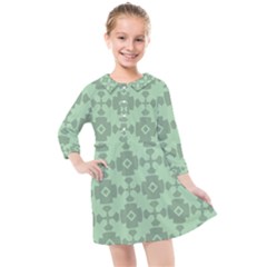 Pattern Kids  Quarter Sleeve Shirt Dress by GardenOfOphir