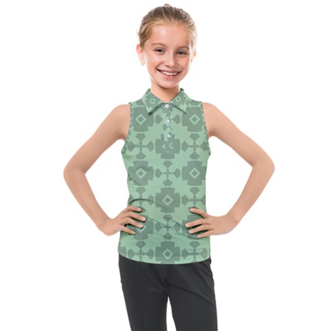 Pattern Kids  Sleeveless Polo Tee by GardenOfOphir