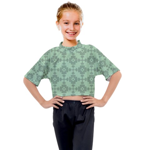 Pattern Kids Mock Neck Tee by GardenOfOphir