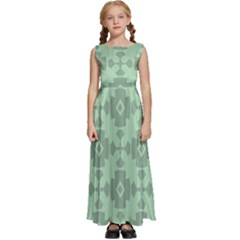 Pattern Kids  Satin Sleeveless Maxi Dress by GardenOfOphir