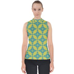 Pattern 4 Mock Neck Shell Top by GardenOfOphir