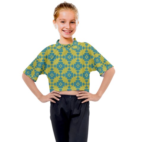 Pattern 4 Kids Mock Neck Tee by GardenOfOphir