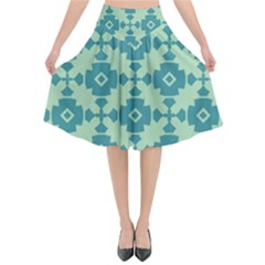 Pattern 3 Flared Midi Skirt by GardenOfOphir