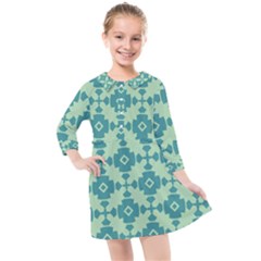 Pattern 3 Kids  Quarter Sleeve Shirt Dress by GardenOfOphir