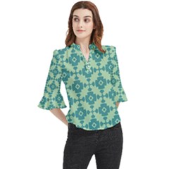 Pattern 3 Loose Horn Sleeve Chiffon Blouse