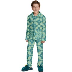 Pattern 3 Kids  Long Sleeve Velvet Pajamas Set by GardenOfOphir