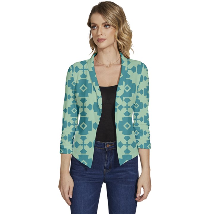 Pattern 3 Women s Casual 3/4 Sleeve Spring Jacket