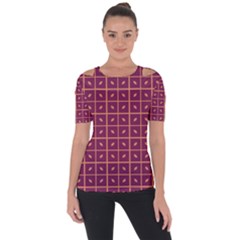 Pattern 9 Shoulder Cut Out Short Sleeve Top by GardenOfOphir