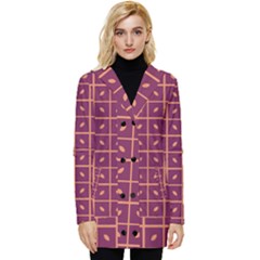 Pattern 9 Button Up Hooded Coat  by GardenOfOphir