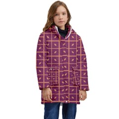 Pattern 9 Kid s Hooded Longline Puffer Jacket by GardenOfOphir