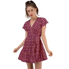 Pattern 9 Flutter Sleeve Wrap Dress by GardenOfOphir