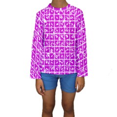 Pattern 8 Kids  Long Sleeve Swimwear by GardenOfOphir