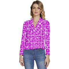 Pattern 8 Women s Long Sleeve Revers Collar Cropped Jacket