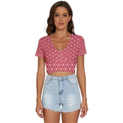 Pattern 10 V-neck Crop Top by GardenOfOphir