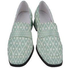 Pattern 12 Women s Chunky Heel Loafers by GardenOfOphir