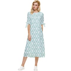 Pattern 12 Bow Sleeve Chiffon Midi Dress by GardenOfOphir