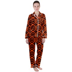 Pattern 14 Women s Long Sleeve Satin Pajamas Set	 by GardenOfOphir