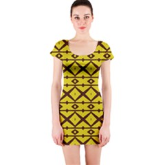 Pattern 16 Short Sleeve Bodycon Dress by GardenOfOphir