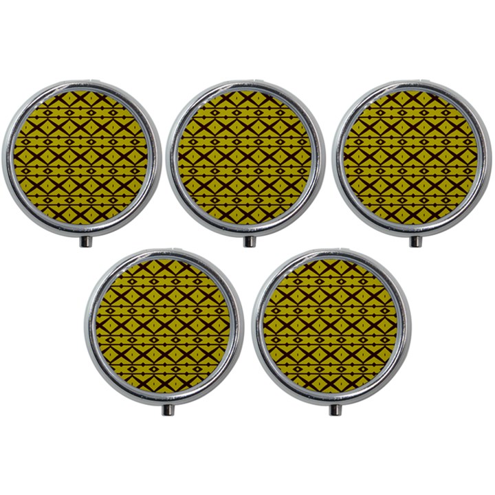 Pattern 16 Mini Round Pill Box (Pack of 5)