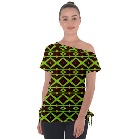 Pattern 17 Off Shoulder Tie-up Tee by GardenOfOphir