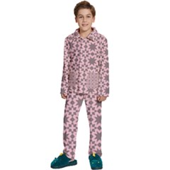 Pattern 19 Kids  Long Sleeve Velvet Pajamas Set by GardenOfOphir