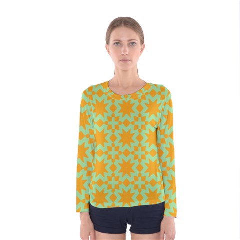 Pattern 21 Women s Long Sleeve Tee by GardenOfOphir