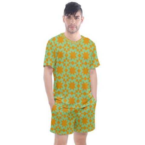 Pattern 21 Men s Mesh Tee And Shorts Set by GardenOfOphir