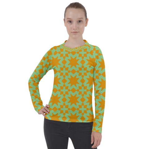 Pattern 21 Women s Pique Long Sleeve Tee by GardenOfOphir