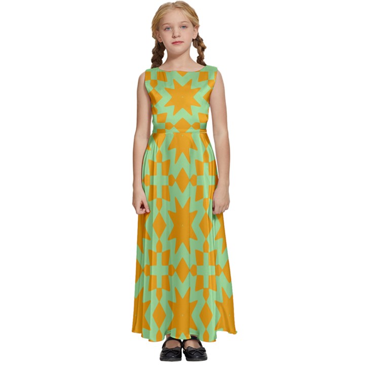 Pattern 21 Kids  Satin Sleeveless Maxi Dress