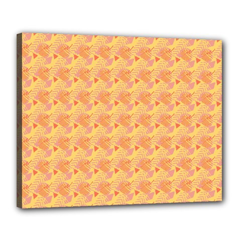 Peach Leafs Canvas 20  X 16  (stretched) by Sparkle