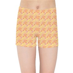 Peach Leafs Kids  Sports Shorts by Sparkle