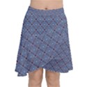 Blue Diamonds Chiffon Wrap Front Skirt View1