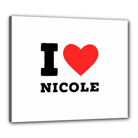 I Love Nicole Canvas 24  X 20  (stretched) by ilovewhateva