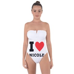 I Love Nicole Tie Back One Piece Swimsuit by ilovewhateva