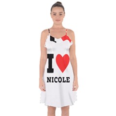 I Love Nicole Ruffle Detail Chiffon Dress by ilovewhateva