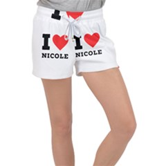 I Love Nicole Women s Velour Lounge Shorts by ilovewhateva