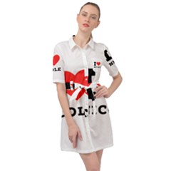 I Love Nicole Belted Shirt Dress by ilovewhateva