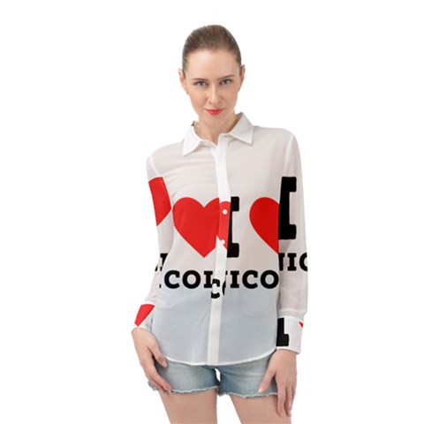 I Love Nicole Long Sleeve Chiffon Shirt by ilovewhateva