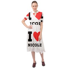 I Love Nicole Keyhole Neckline Chiffon Dress by ilovewhateva