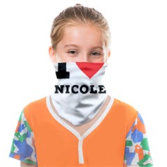 I Love Nicole Face Covering Bandana (kids) by ilovewhateva