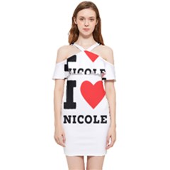 I Love Nicole Shoulder Frill Bodycon Summer Dress by ilovewhateva