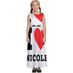 I Love Nicole Kids  Satin Sleeveless Maxi Dress by ilovewhateva