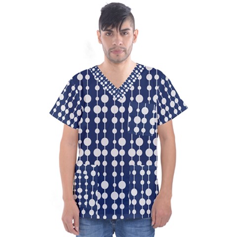 Pattern 24 Men s V-neck Scrub Top by GardenOfOphir